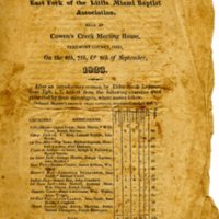 Minutes of the East Fork of the Little Miami Baptist Association, 1823