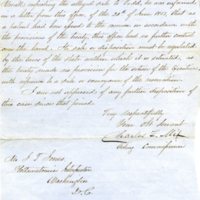 Letter from Charles Mix regarding land of Pe-nem-chis, 1858