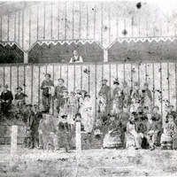 Unknown Group In Front of Stadium