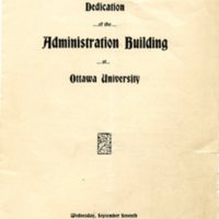 Dedication of the administration building at Ottawa University