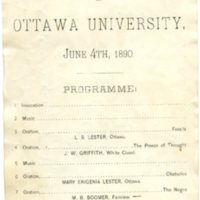 Annual commencement of Ottawa University, 1890