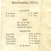 Annual commencement of Ottawa University, 1890