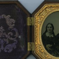 Daguerreotype of an unknown woman and man