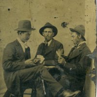 Tintype of Men Playing Cards