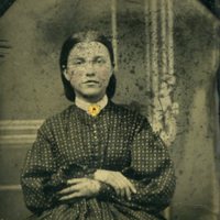 Tintype of an unidentified young woman