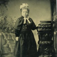 Tintype of Florence (Leeper) Cates