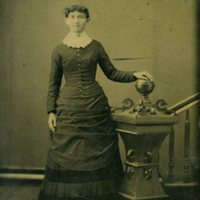 Tintype of Lena (Leeper?) McClain