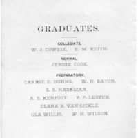 Eleventh annual commencement, 1889