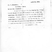 S.E. Price letter to G. Grovenor, 1912