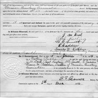 Warranty deed for Mission Cemetery, 1916