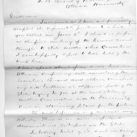 Letter from M. L. Ward with terms for accepting presidency, c. 1883