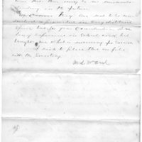 Letter from M. L. Ward with terms for accepting presidency, c. 1883