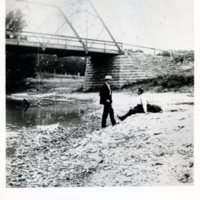 Two Unidentified Men at Woodlief or Tauy Jones Bridge