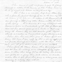 Letter from B. A. James about Tauy Jones character, 1856