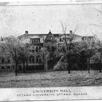 Delay of fall semester postcard, 1912 