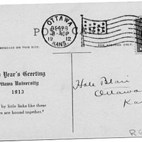 1913 New Year&#039;s Greeting, Postcard