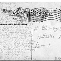 Postcard to Chancy Curtis from Rebecca Thomas, 1916