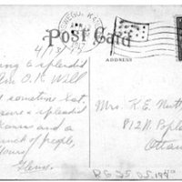 Postcard from Glenn to Mrs. K. E. Nutt, 1917