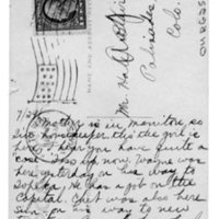 Postcard to Hale Blair from M.S., 1912