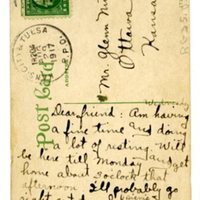 Postcard to Glenn Nutt from Martha, 1917