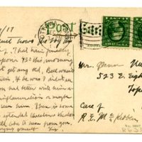 Postcard to Glenn Nutt from Liz, 1917