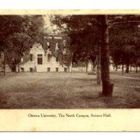 1907 postcard promoting the fall semester at Ottawa University