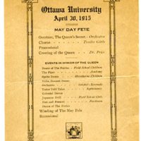 May Date Fete program, 1915