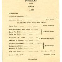 May Day Fete Program, 1917