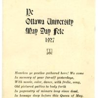 May Day Fete program, 1927