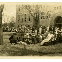 May Day fete crowd