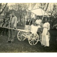 May Day Queen in her cart