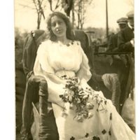 Postcard of 1913 May Day Queen Ruth Larson