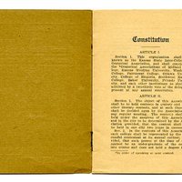 Constitution of the Kansas Inter-Collegiate Oratorical Association, 1906-1907