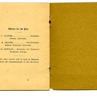 Constitution of the Kansas Inter-Collegiate Oratorical Association, 1906-1907