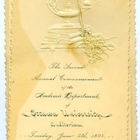 Program for the second commencement of Ottawa University Academy, 1894