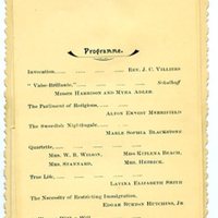 Program for the second commencement of Ottawa University Academy, 1894