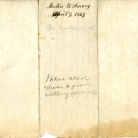 Letter from Jotham Meeker to Amory about life insurance