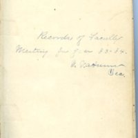 Ottawa University faculty minutes 1883-1887