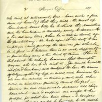 Letter  to M. L Ward from Ottawa Mayor A.W Benson - 1879