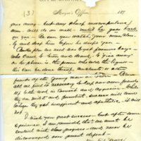 Letter  to M. L Ward from Ottawa Mayor A.W Benson - 1879