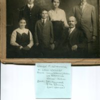 Scan of undated photo of Wenzel F. Wittmann and Lena Weaver Wittmann and children.