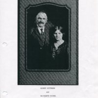 Wedding photo of Albert Wittmann &amp; Elizabeth Nickel, married January 29, 1923 at Garnett, Kansas.