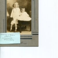 Scan of photo of Veronica &amp; Helena Wittman, daughters of Frank &amp; Mary.