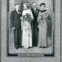 Scan of photo of George Foltz and Helena Wittman, married  Sept. 30, 1936 at Garnett, Ks.